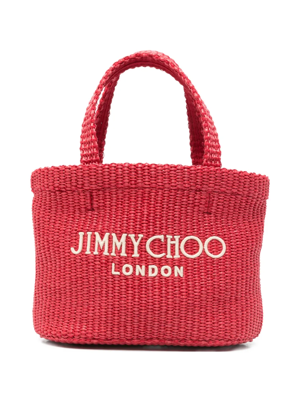 Jimmy Choo mini logo beach bag - Rot