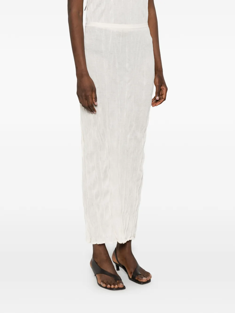 TOTEME Gekreukte midi-rok Beige
