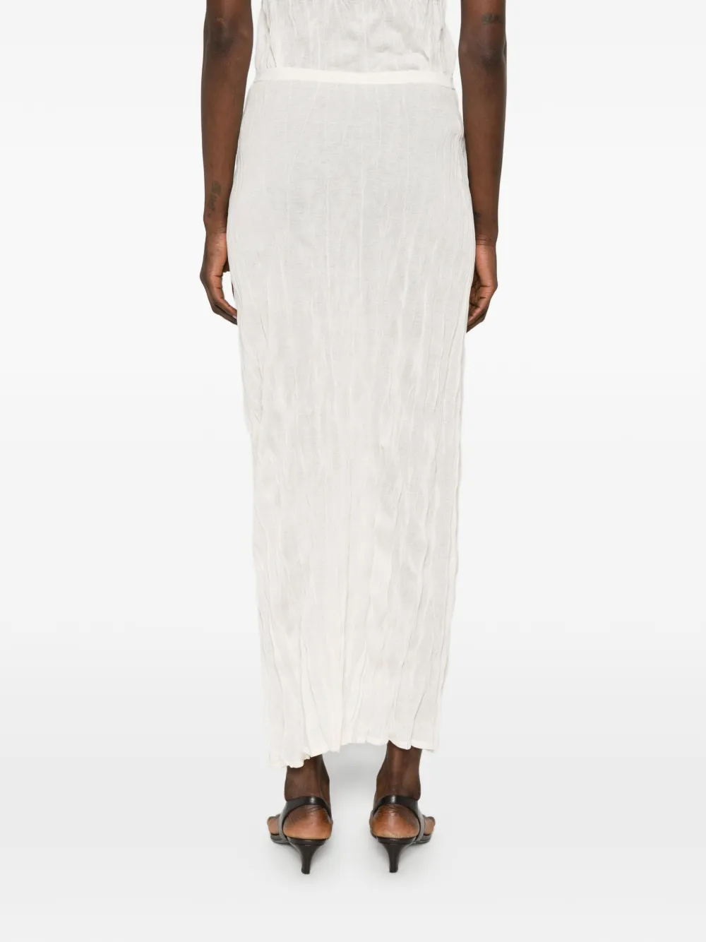 TOTEME Gekreukte midi-rok Beige