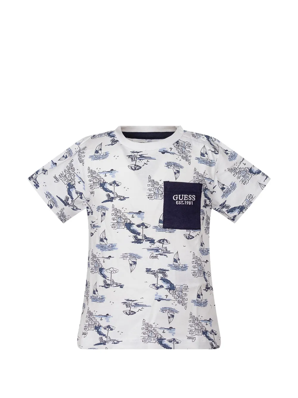 guess kids T-Shirt mit Print - Weiß