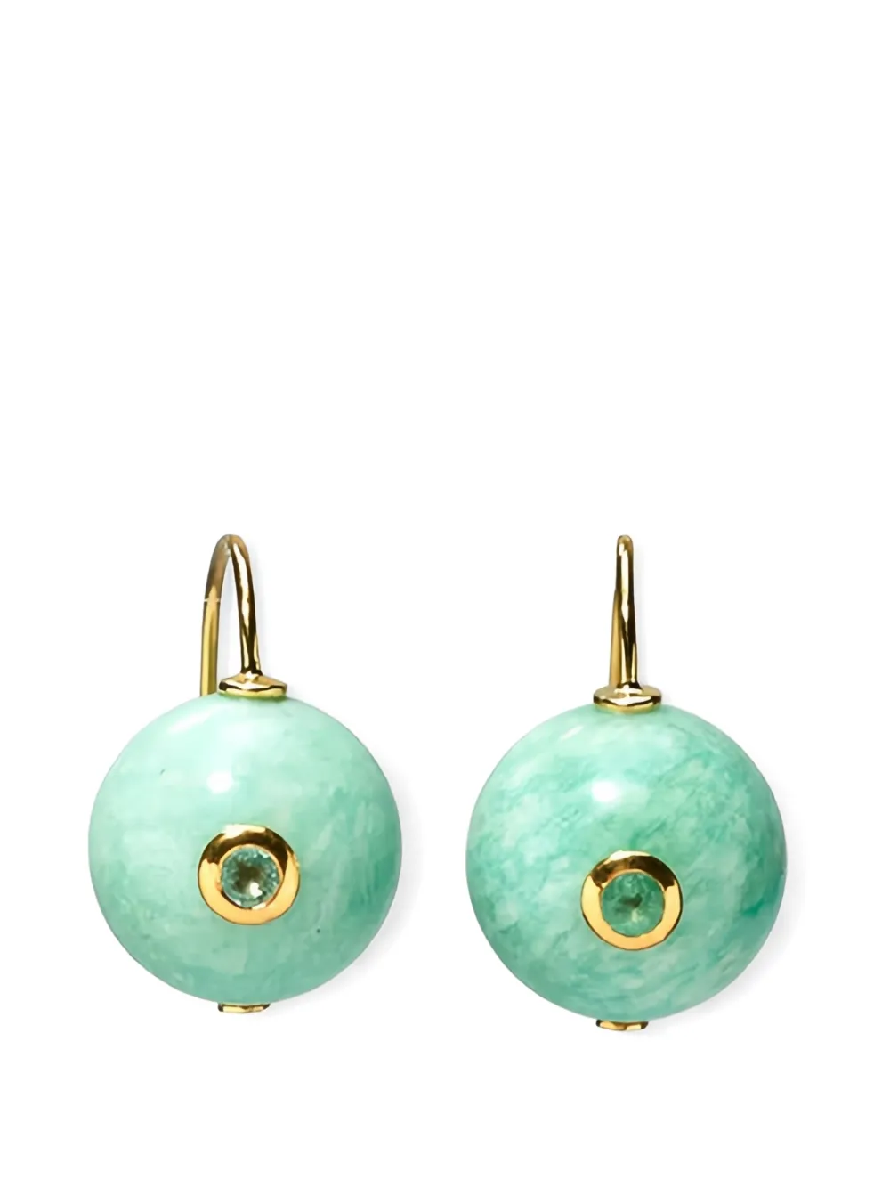 Lizzie Fortunato Comet amazonite earrings - Oro