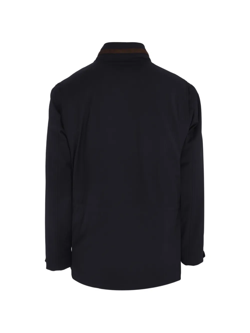Luciano Barbera Techno jas met hoge hals Blauw
