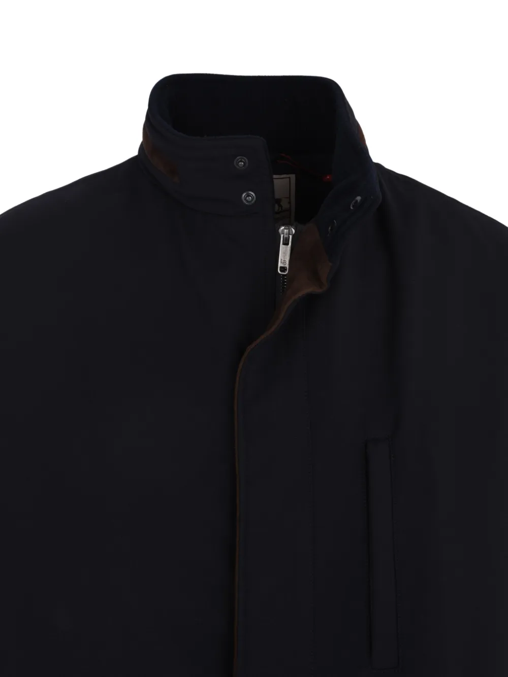 Luciano Barbera Techno jas met hoge hals Blauw