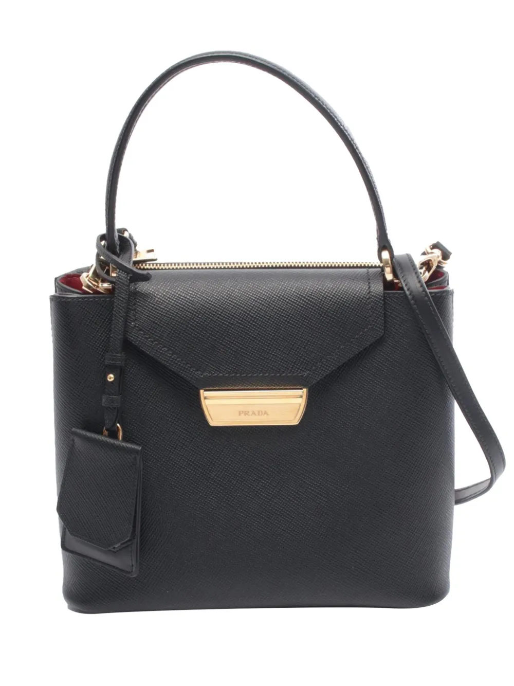 Prada Pre-Owned 2010-2025 Saffiano Ingrid Top Handle satchel - Nero