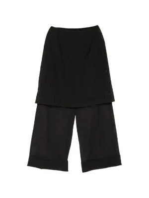 La Piscine Wrap Trousers | Black | FARFETCH JO