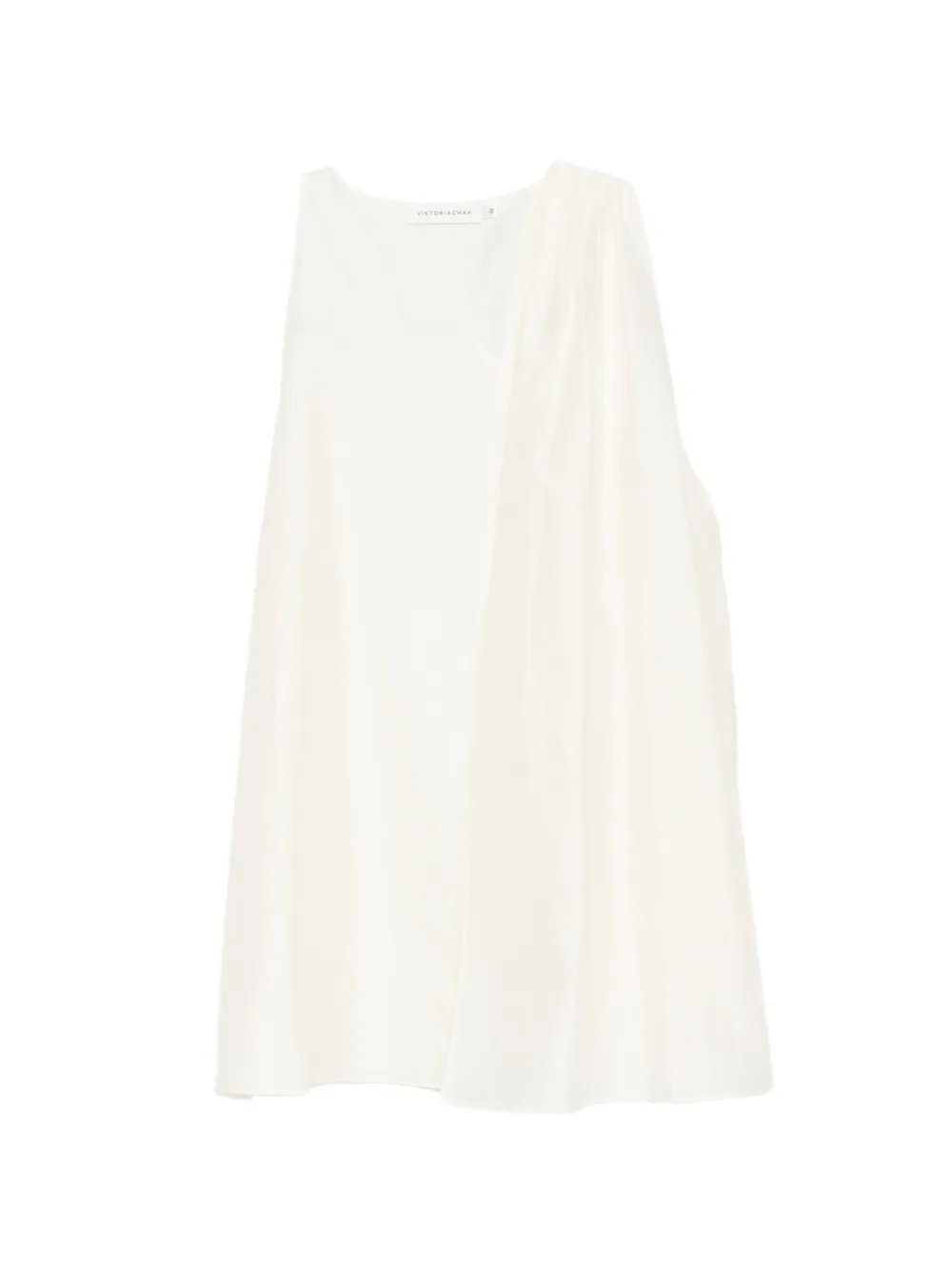 VIKTORIA CHAN Cilla draped sleeveless top - Toni neutri