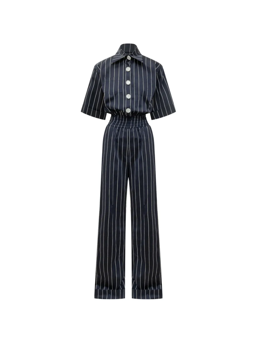 moms pants striped jumpsuit - Blu