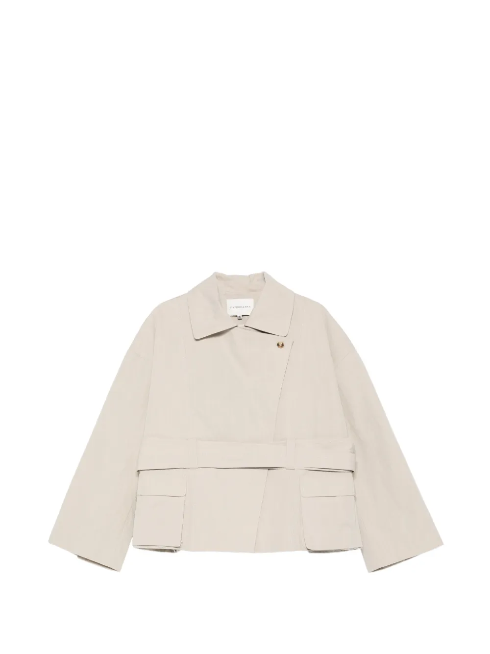 VIKTORIA CHAN Eos pocket belted jacket - Toni neutri