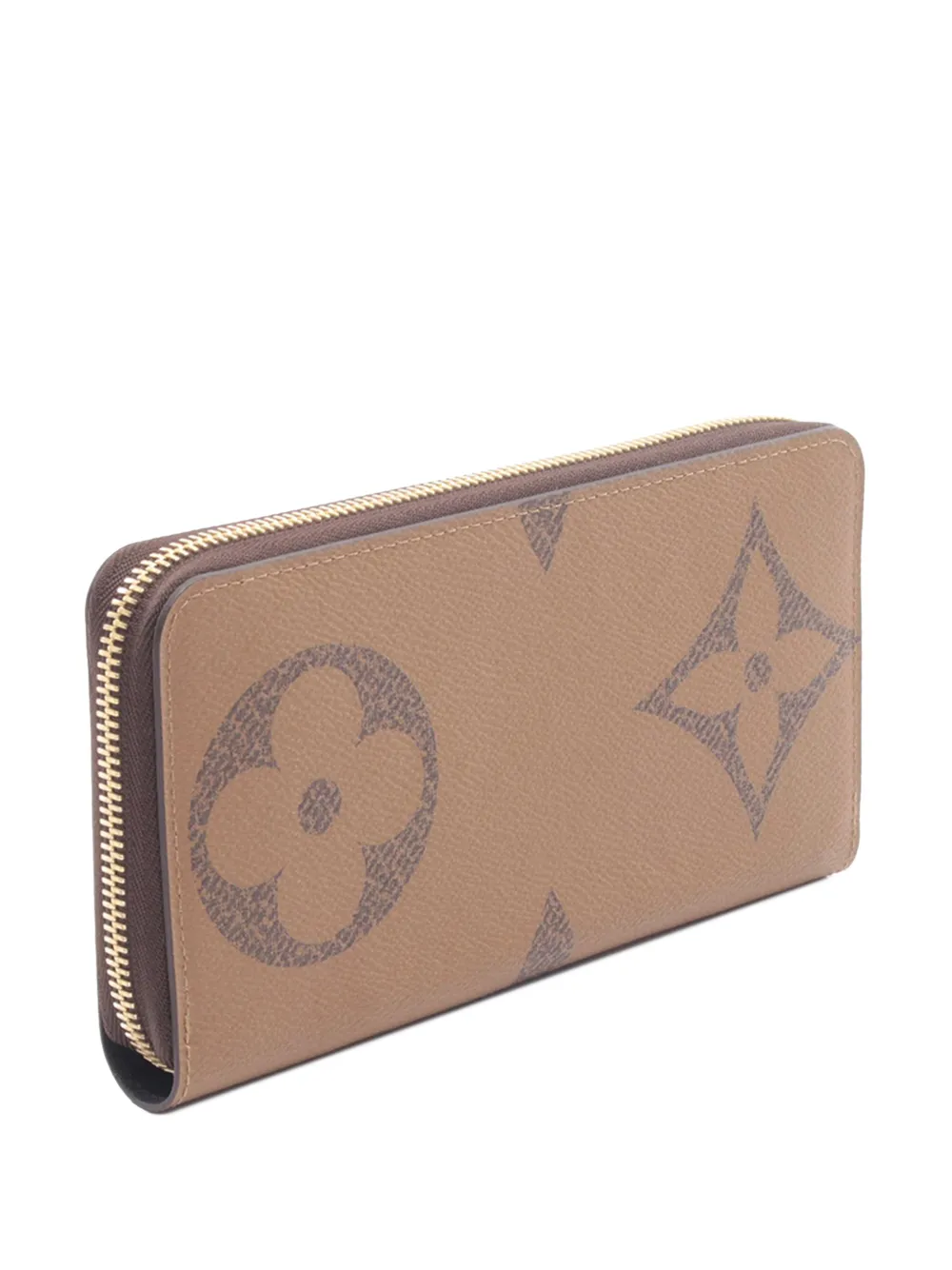 Louis Vuitton Pre-owned 2019 Monogram Giant Reverse Zippy Wallet Long Wallets in Brown, view 2