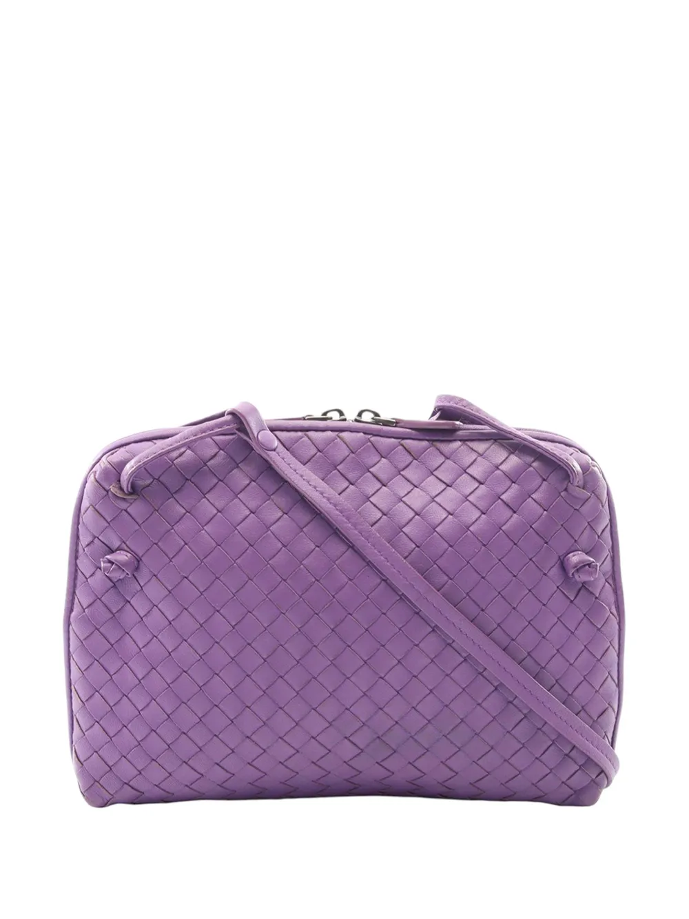 Bottega Veneta Pre-Owned 2012-2025 Nappa Intrecciato Nodini crossbody bag - Viola