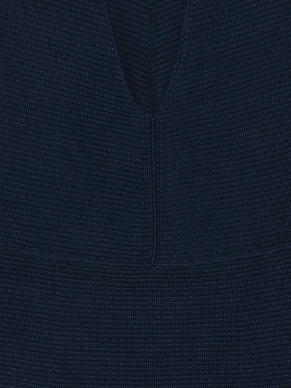  Nude Jersey Con Cuello En V - Azul 
