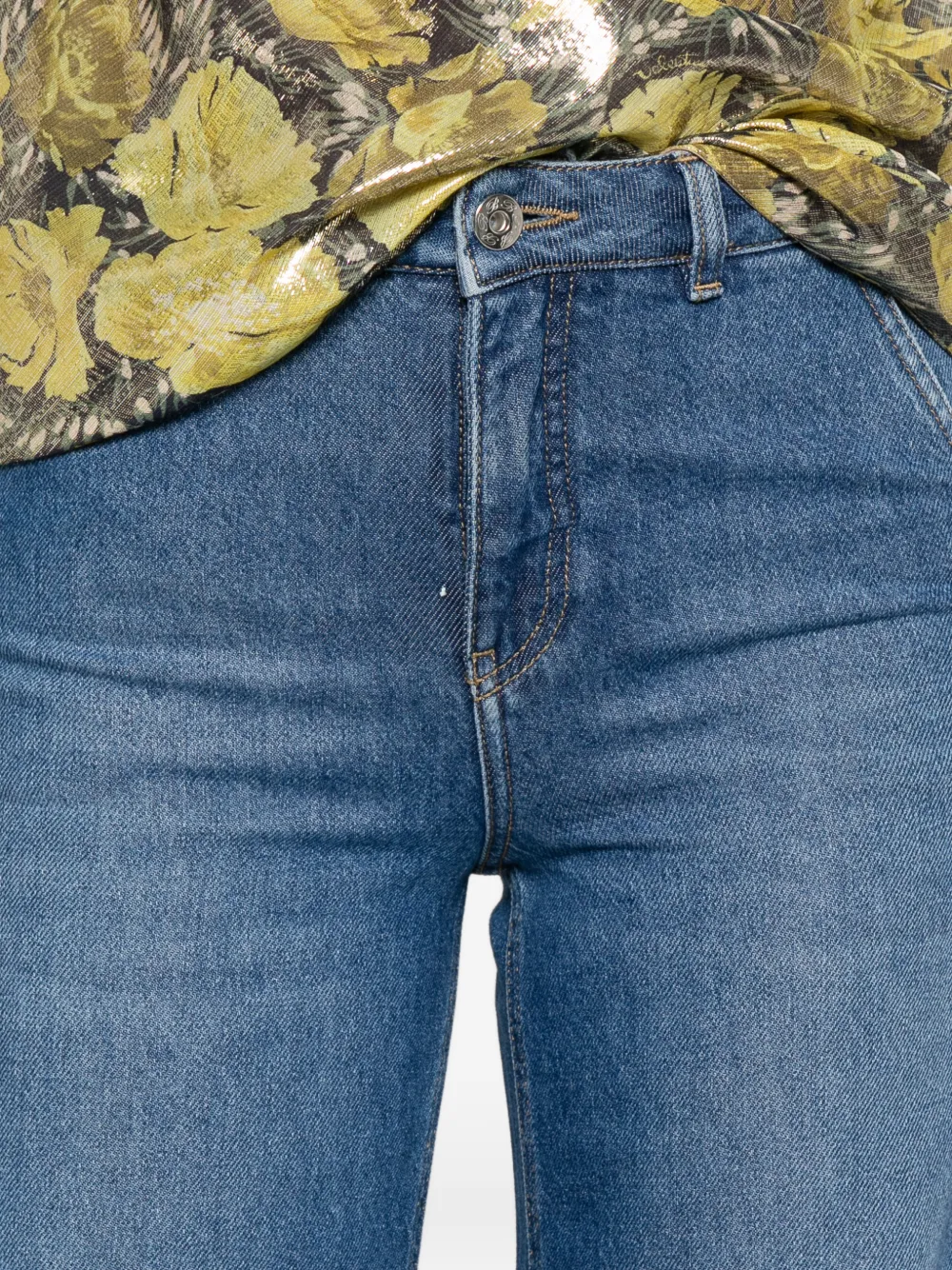 Blumarine Jeans met knoopdetail Blauw