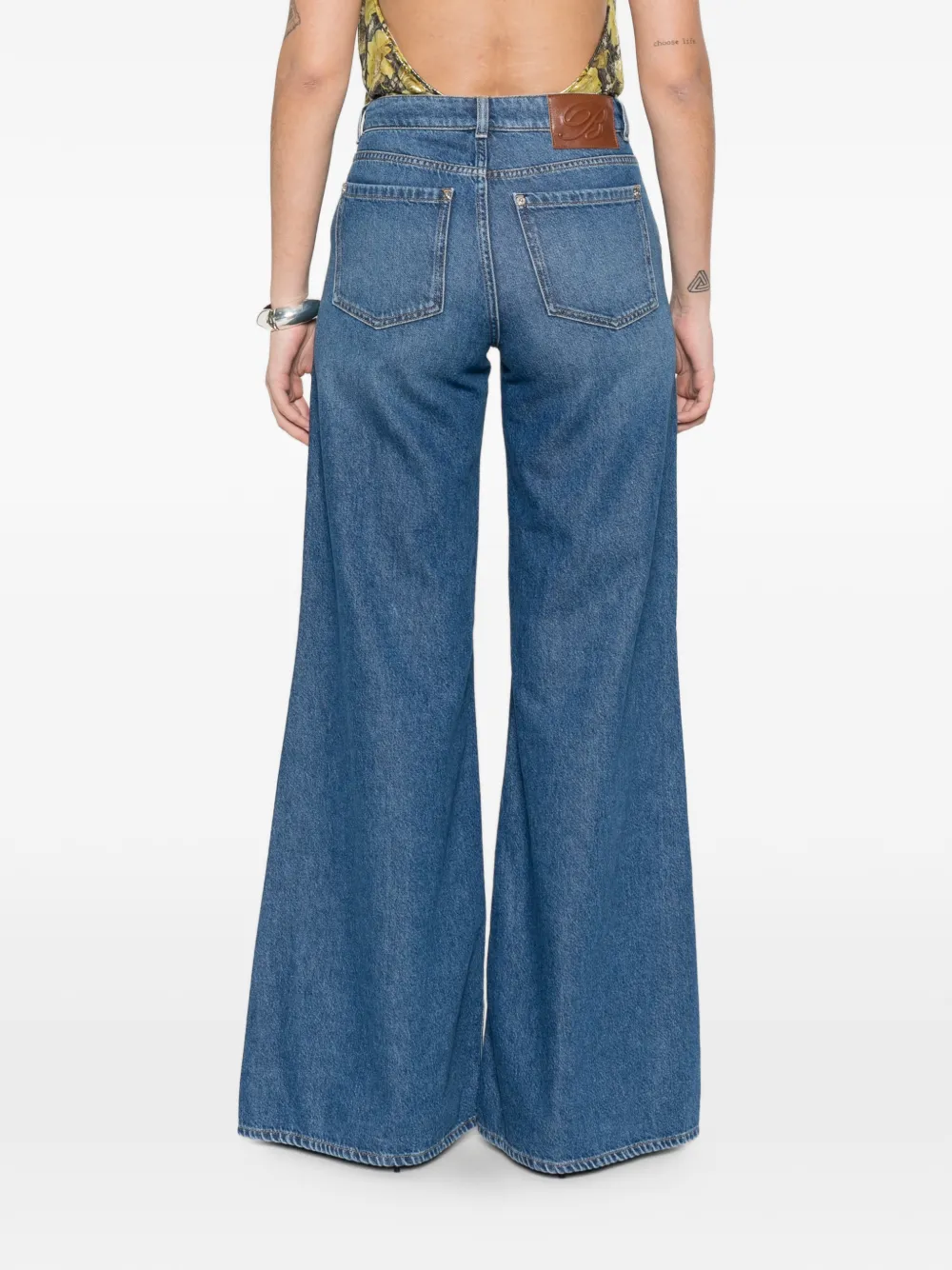Blumarine Jeans met knoopdetail Blauw