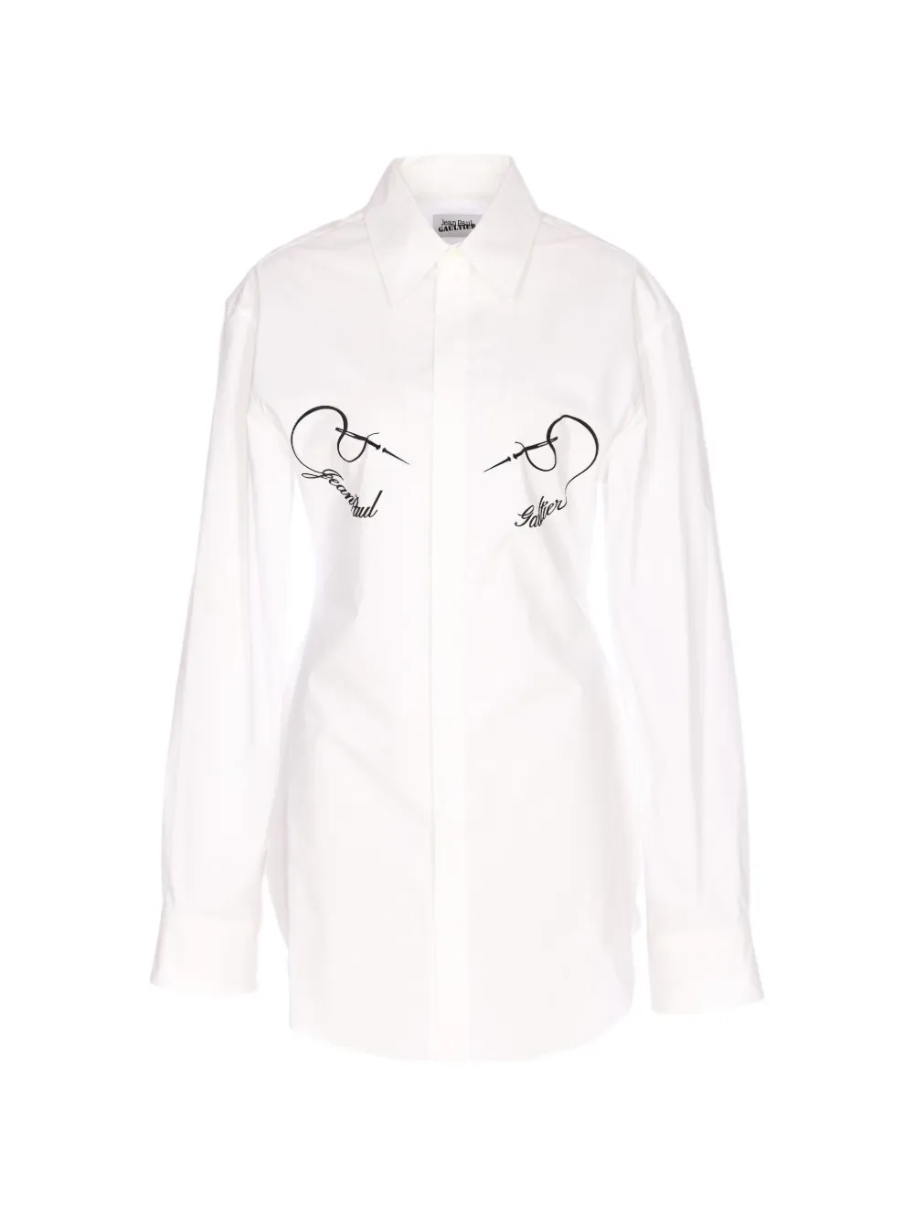 Jean Paul Gaultier embroidery button shirt - Bianco