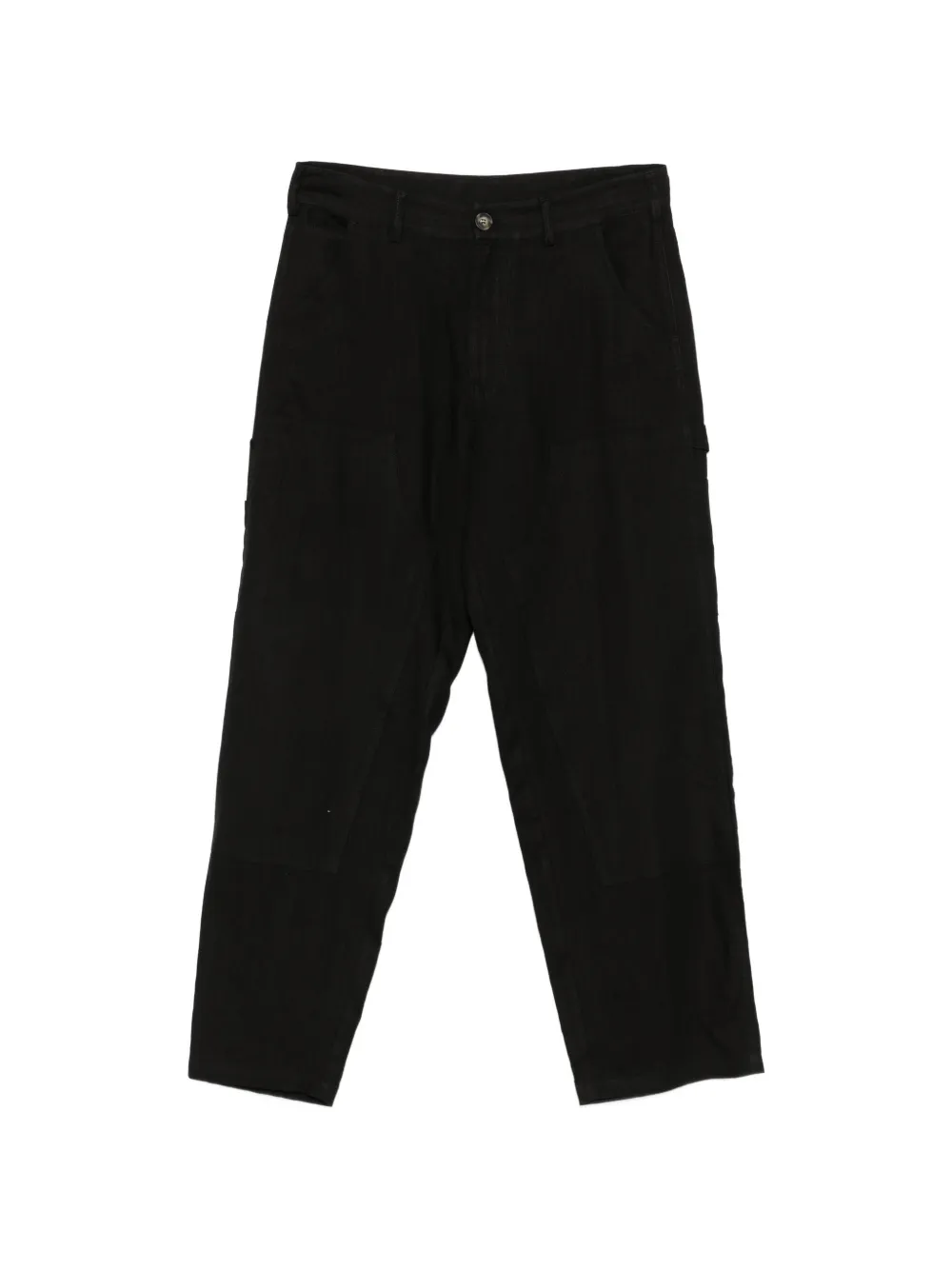 AMARANTO belt-loops trousers - Nero