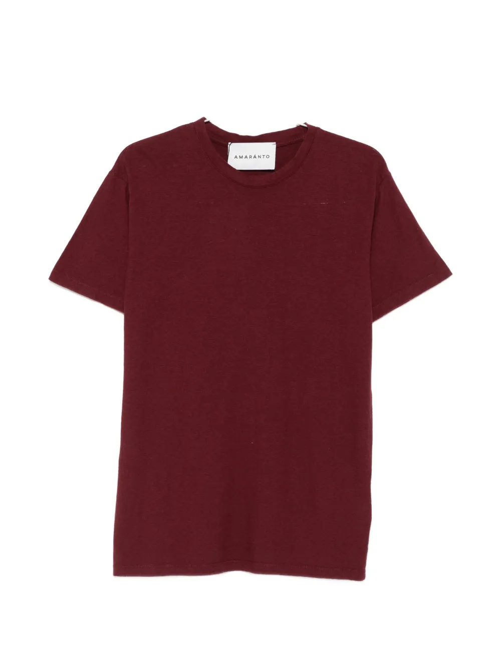 AMARANTO crew-neck T-shirt - Rosso