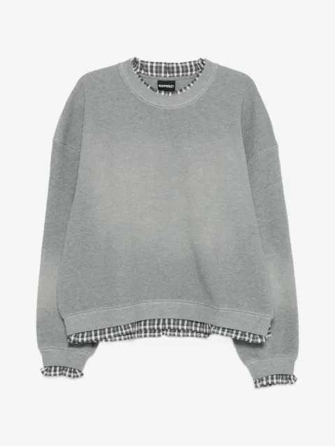 MADFRENZY gingham-trim sweatshirt