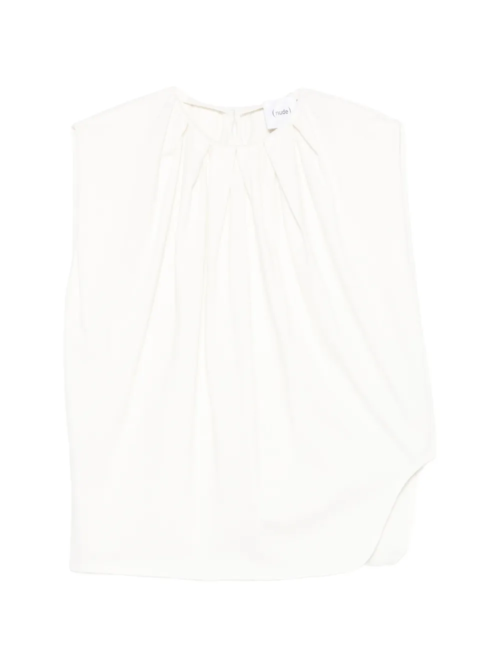 Nude crew-neck blouse - Toni neutri