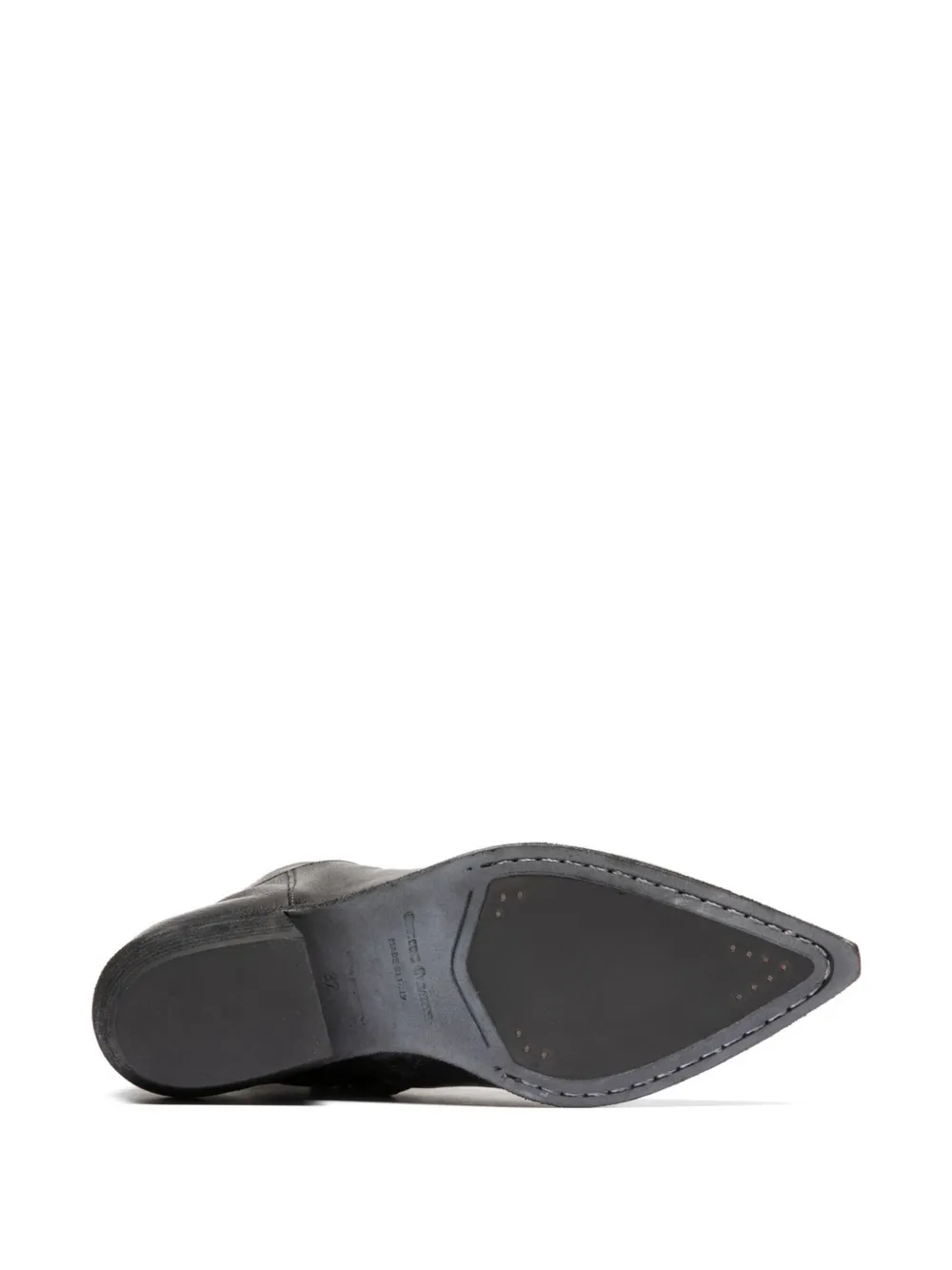 Officine Creative Noelie DD leren laarzen met puntige neus Zwart