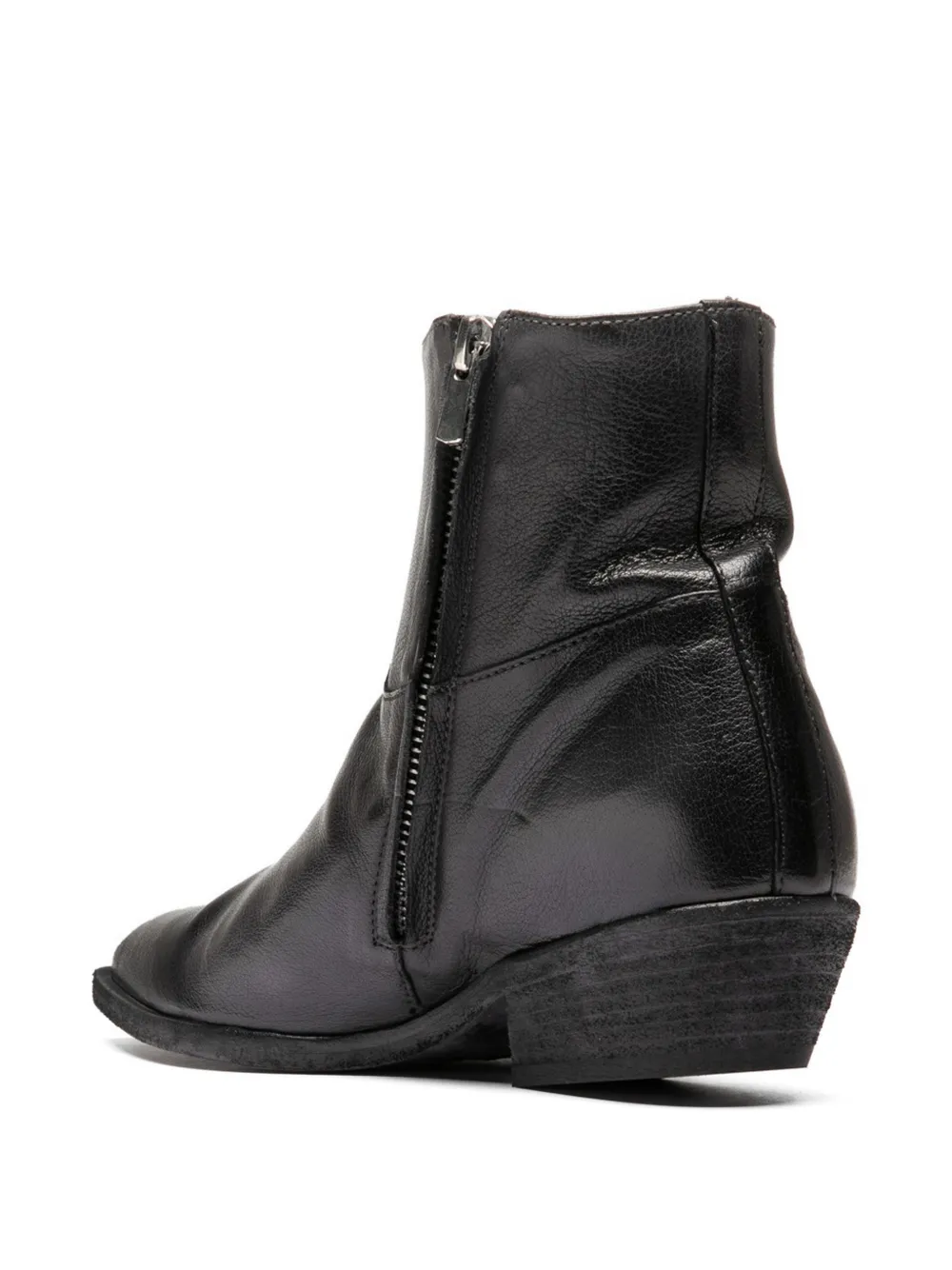 Officine Creative Noelie DD leren laarzen met puntige neus Zwart