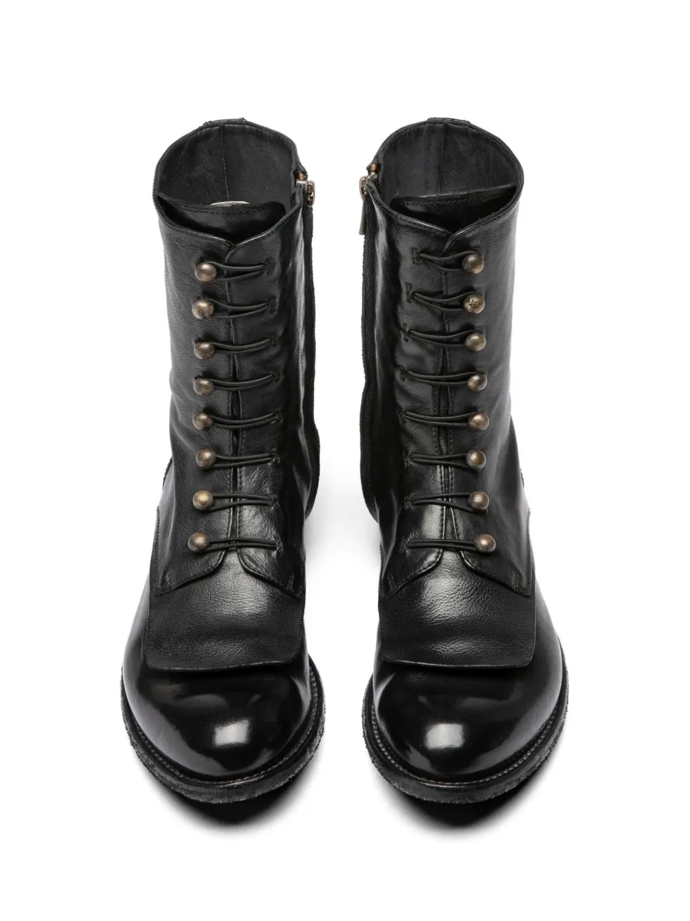 Officine Creative Lexikon leren laarzen met rits Zwart