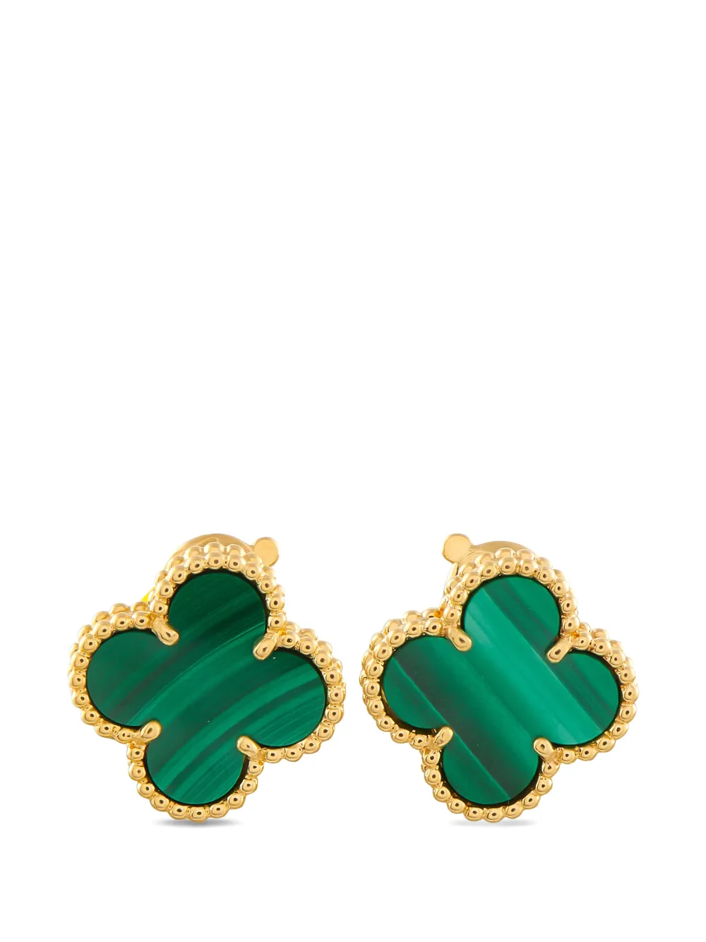 Van Cleef & Arpels Alhambra malachite earrings - Oro