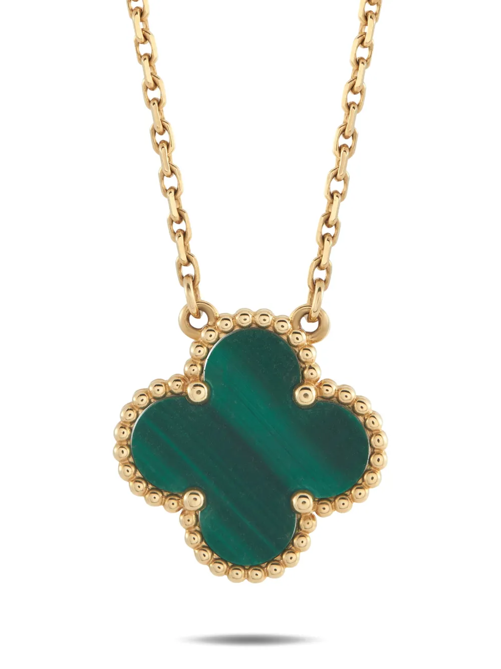 Van Cleef & Arpels Pre-Owned Alhambra malachite necklace - Oro