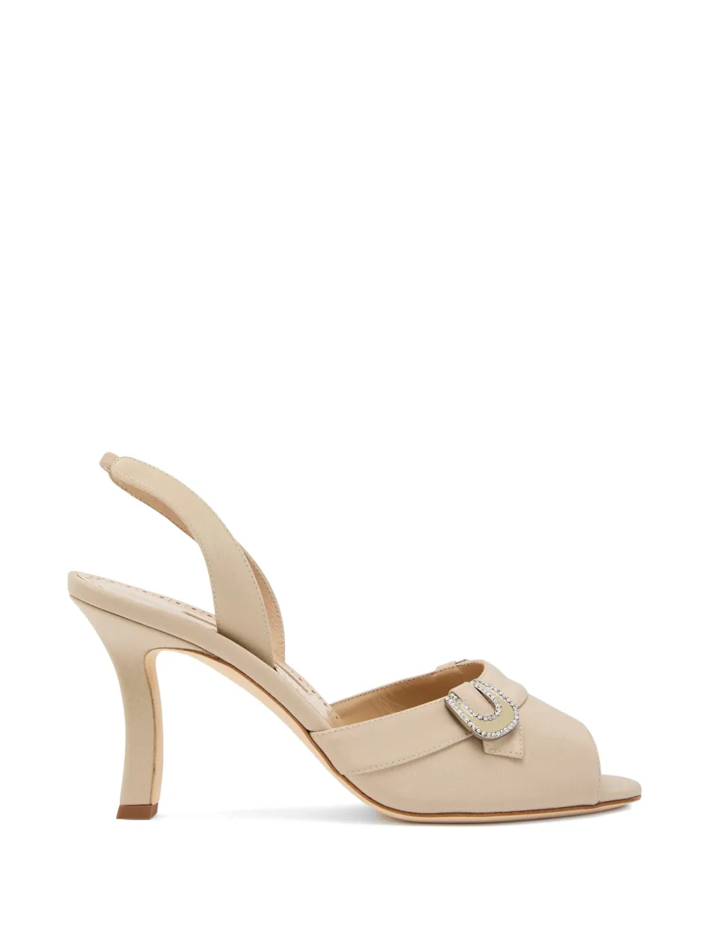 Manolo Blahnik Acinta verfraaide pumps Beige