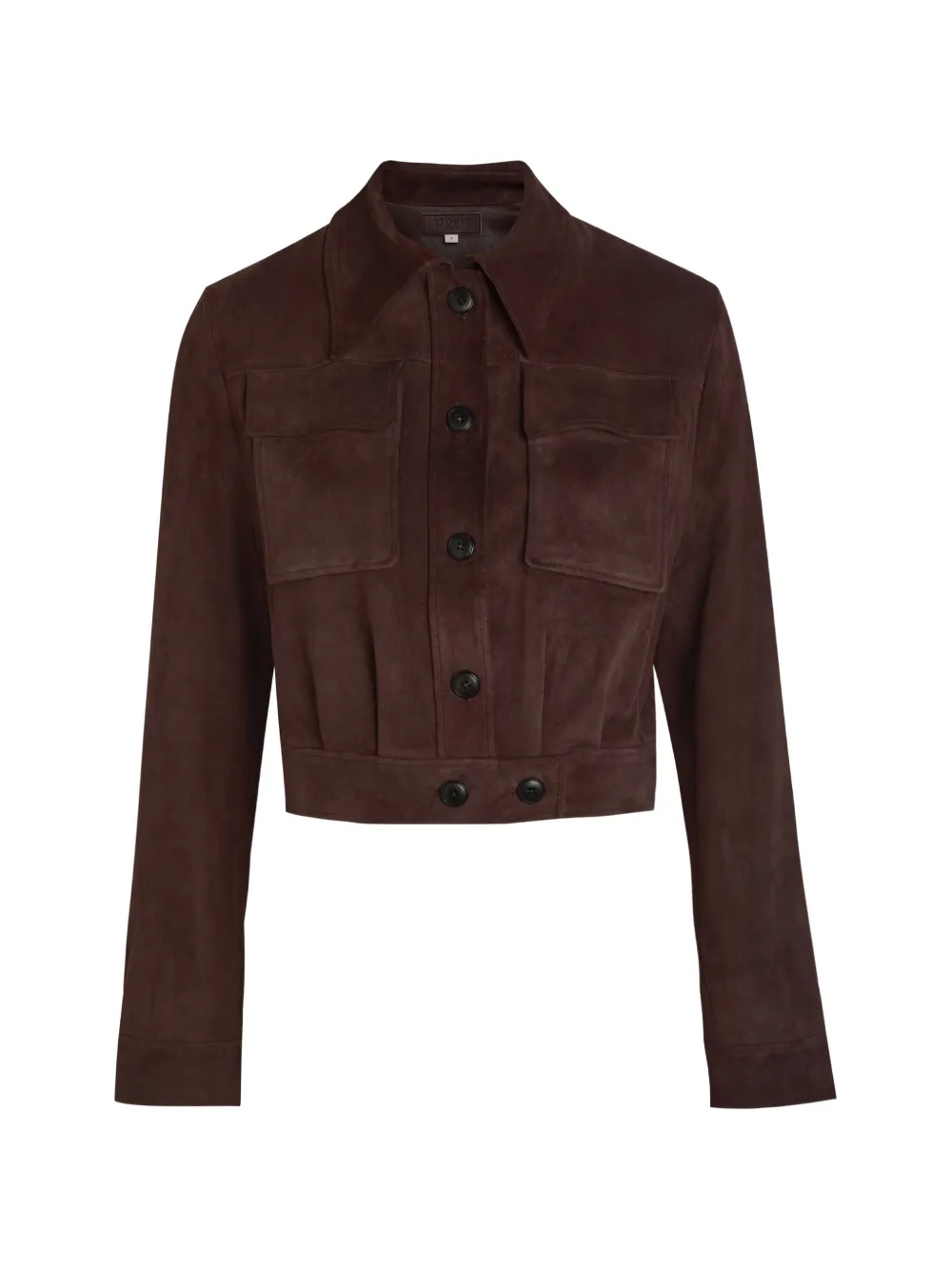 Stouls Leoncino flap-pocket suede jacket - Marrone