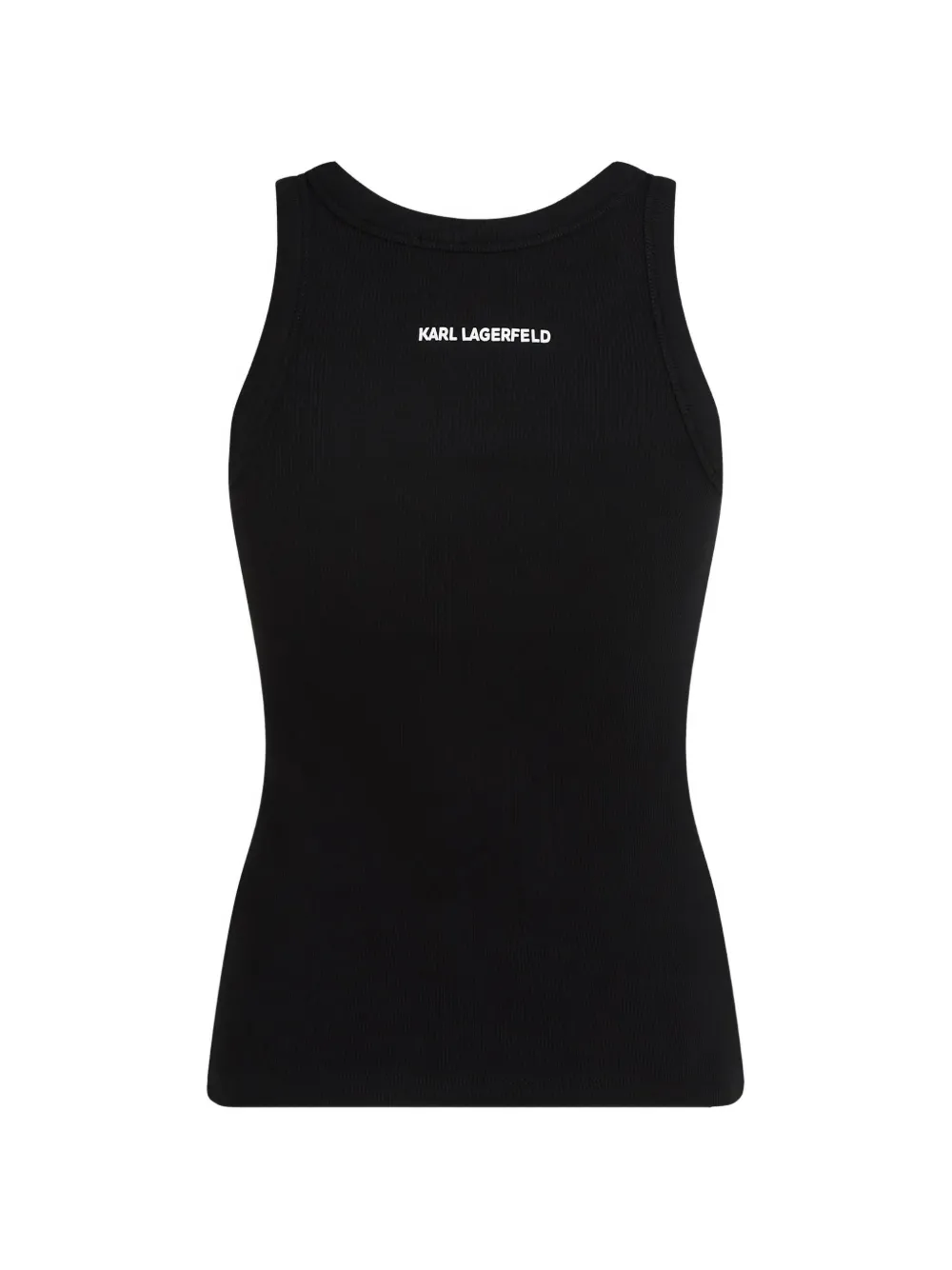 Karl Lagerfeld Geribbelde tanktop Zwart