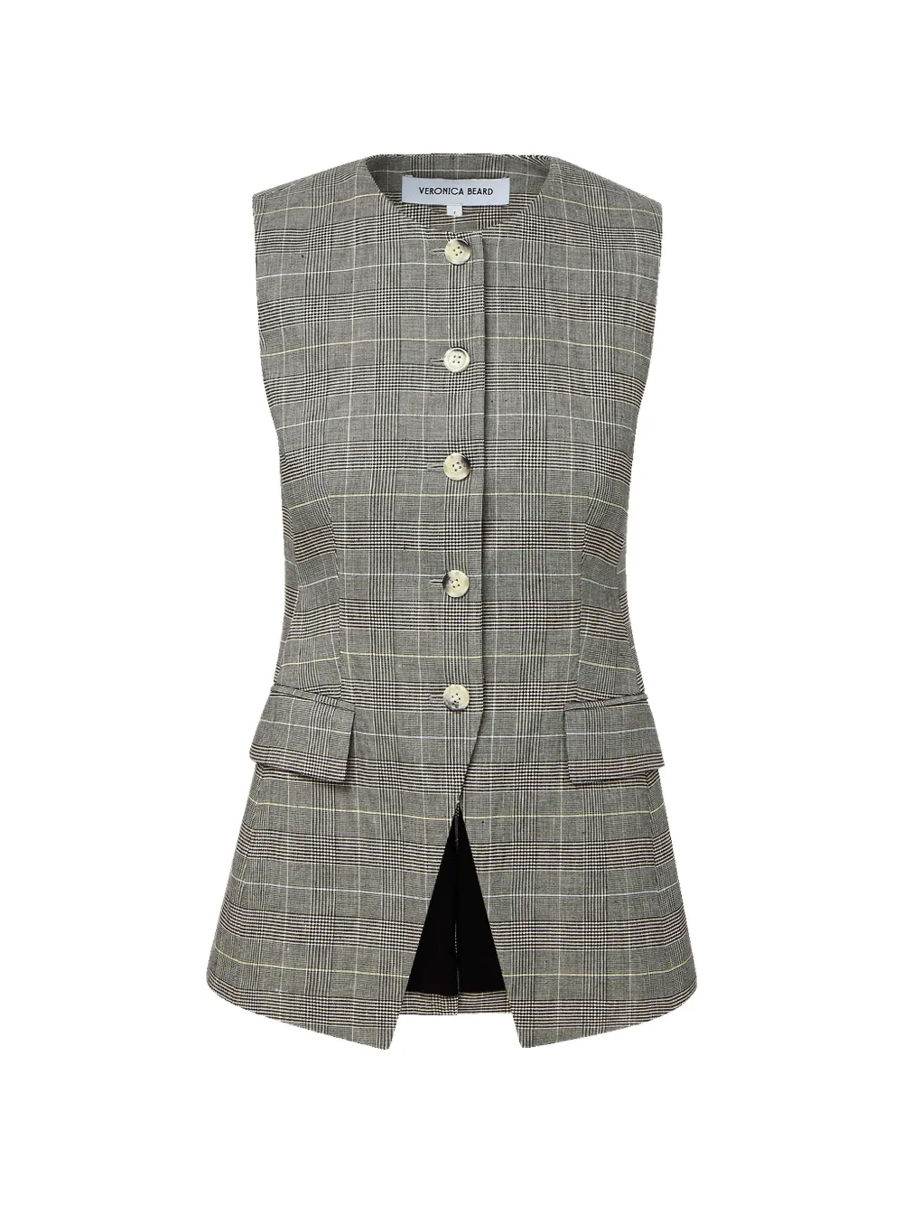 Veronica Beard Lois check button jacket - Grey