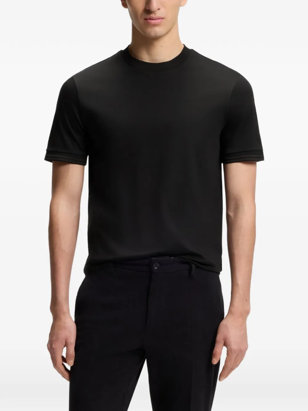 BOSS T-shirt met ronde hals Zwart