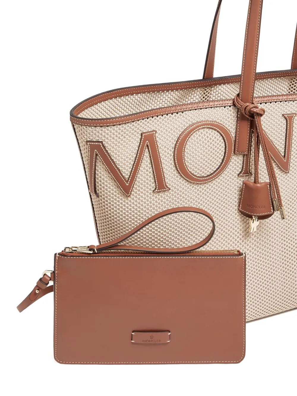 Moncler Very shopper met logodetail Beige