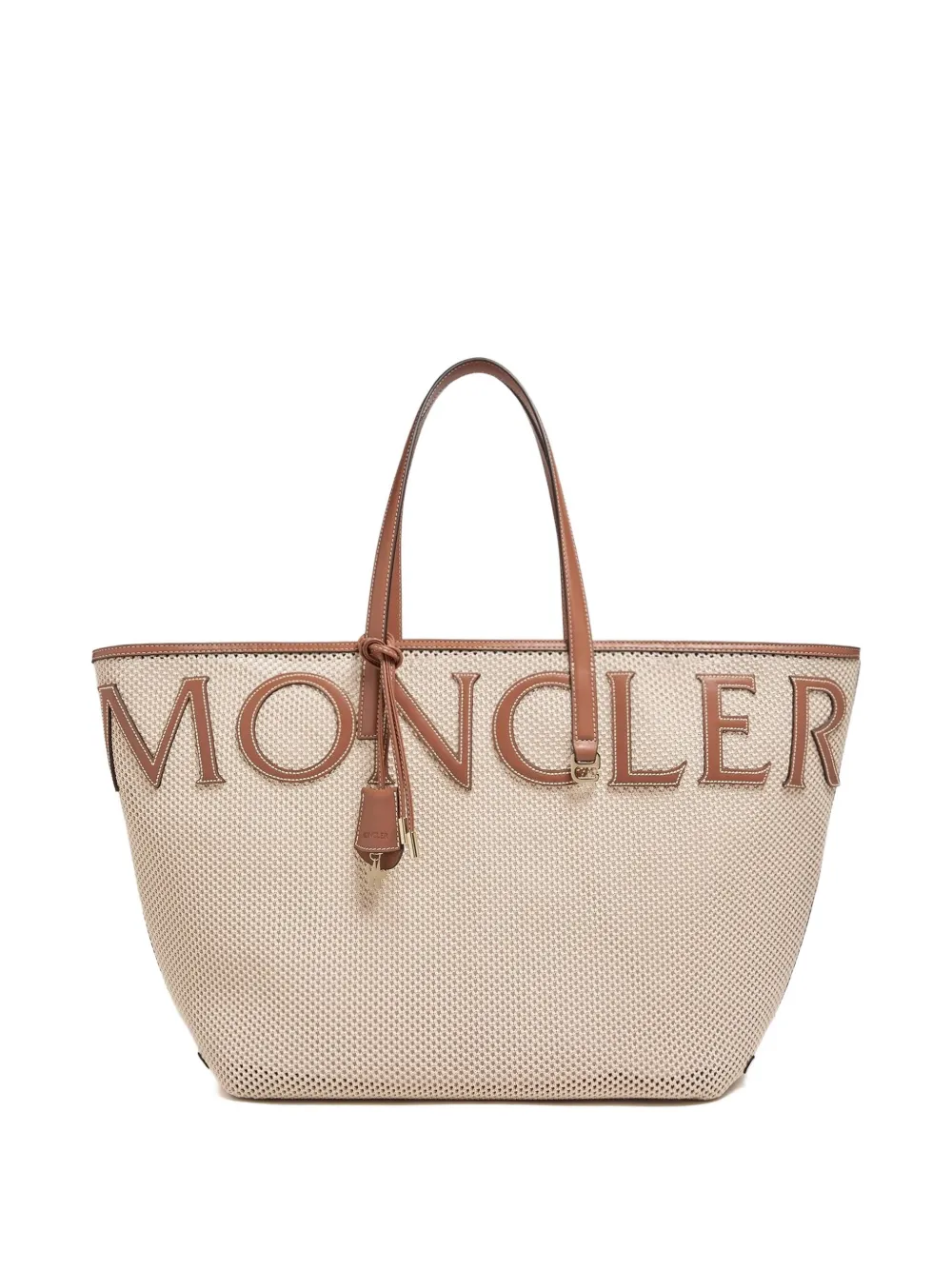 Moncler Very Tote Bag mit Logo-Detail - Nude
