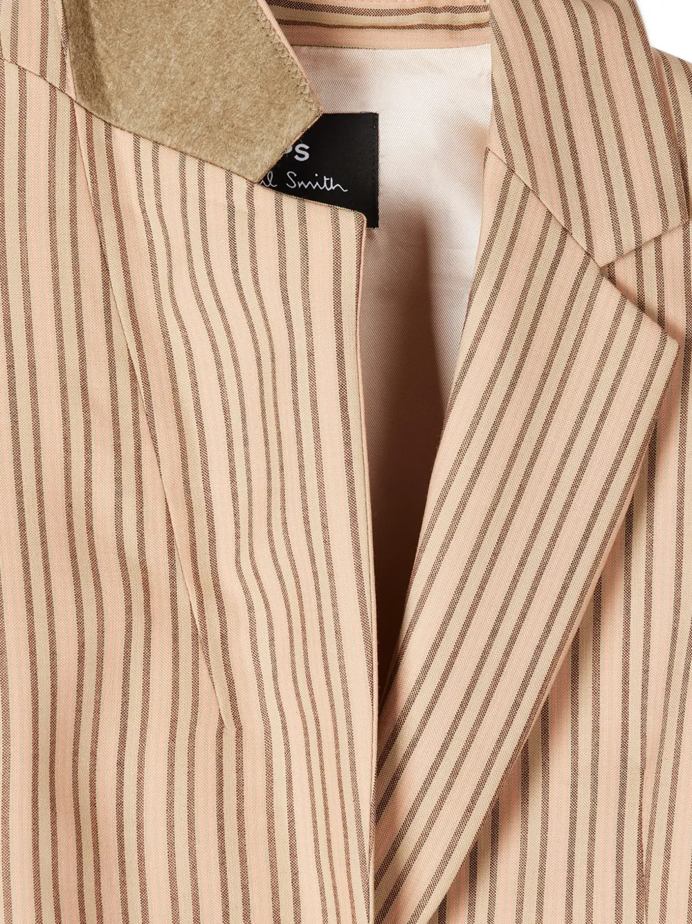  Ps Paul Smith Single-breasted Striped Blazer - Neutrals 