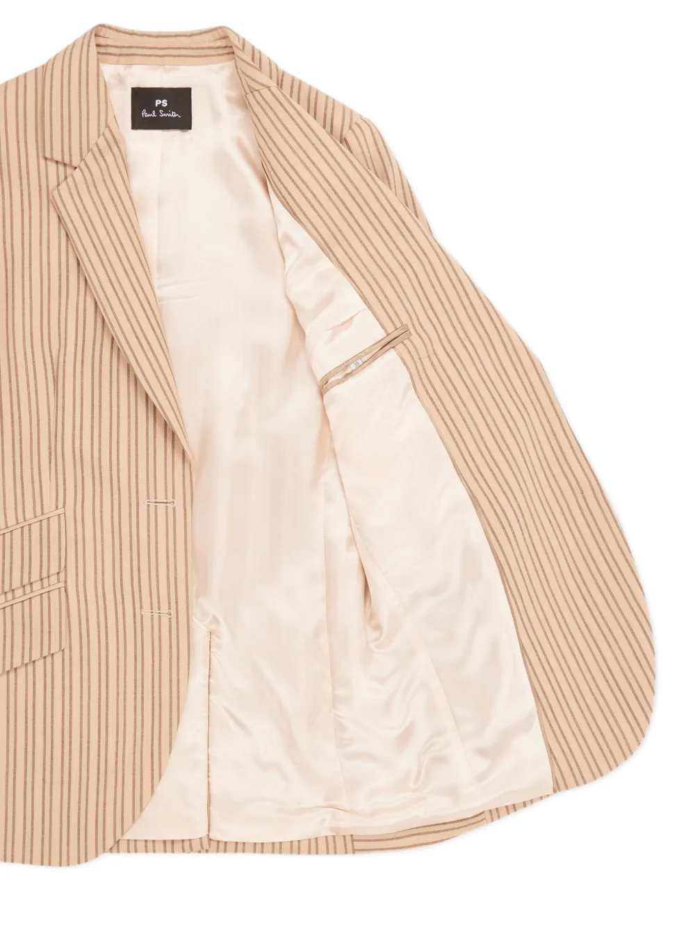  Ps Paul Smith Single-breasted Striped Blazer - Neutrals 