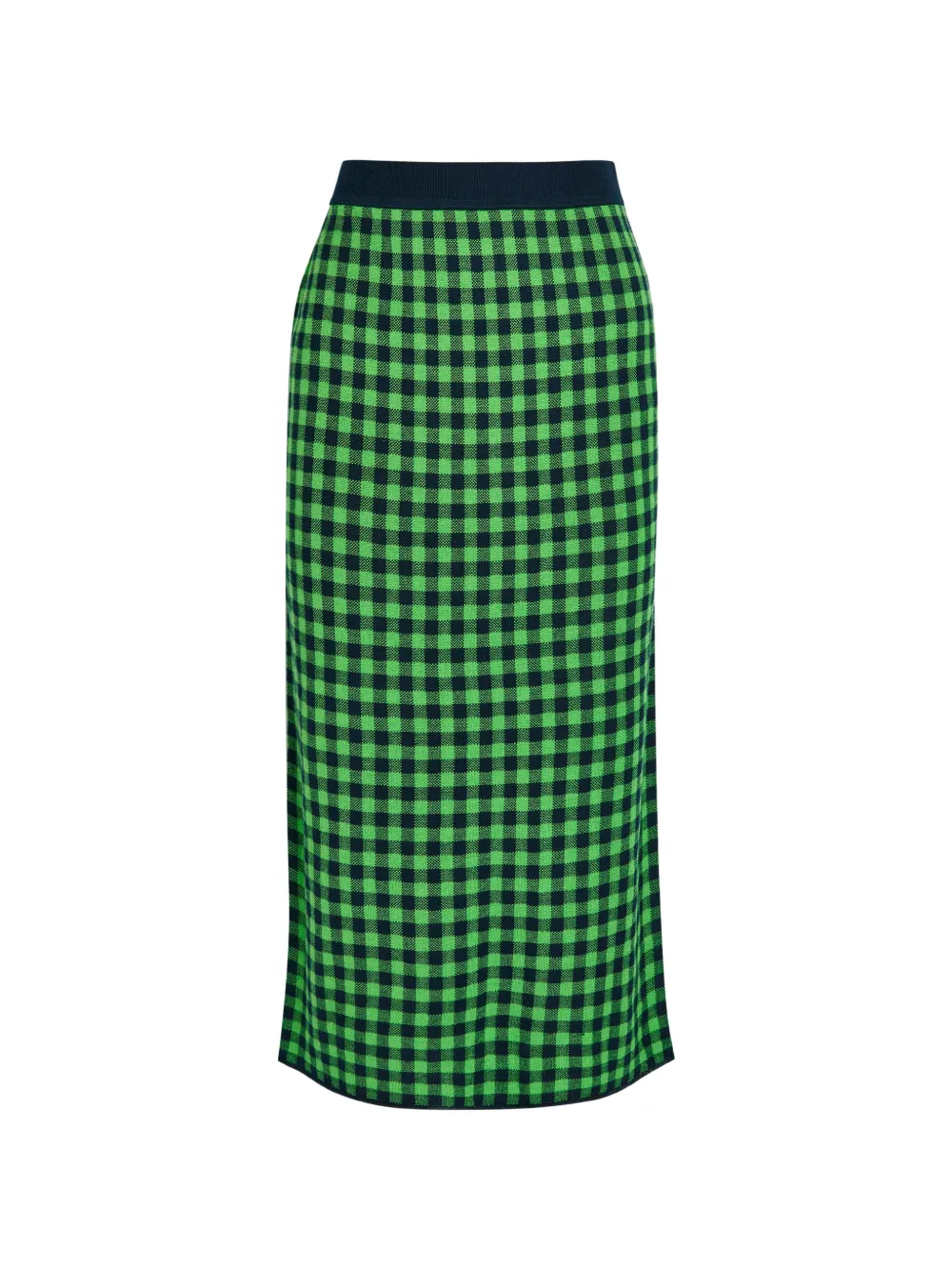 Guest In Residence checked midi skirt - Verde