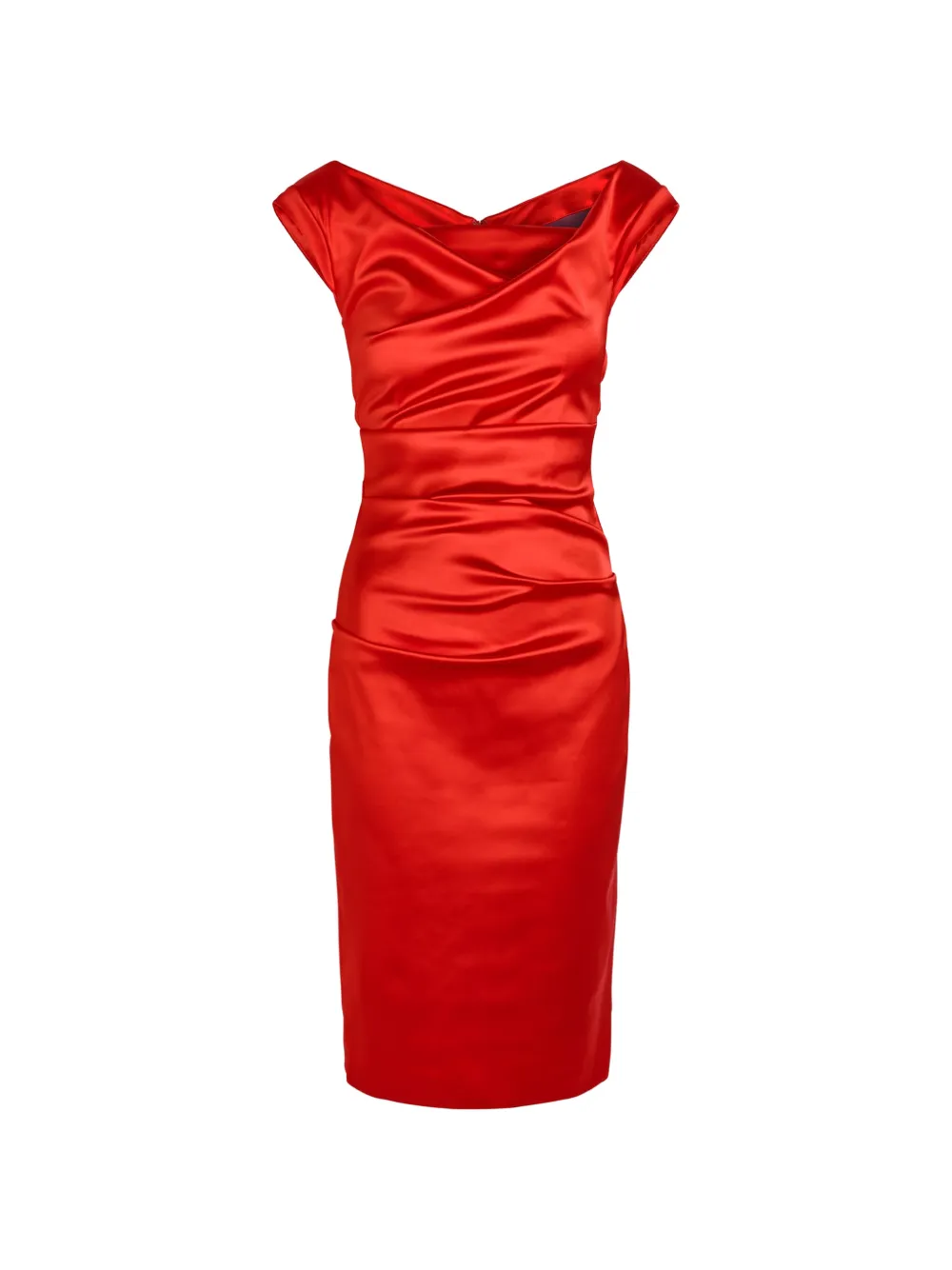 Talbot Runhof draped midi dress - Rosso