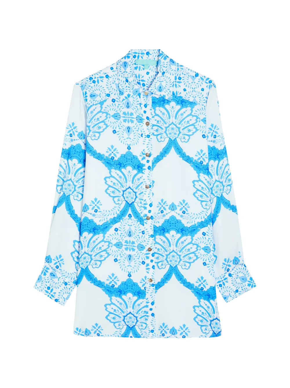 Melissa Odabash Paige florian-pattern shirt - Bianco