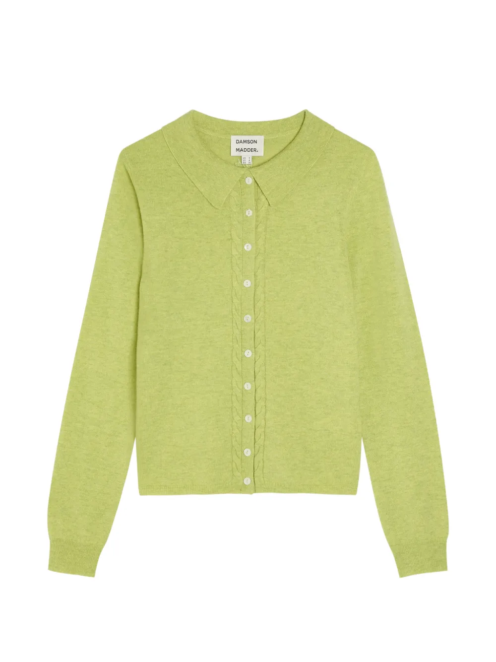 DAMSON MADDER Voula cable-knit cardigan - Verde