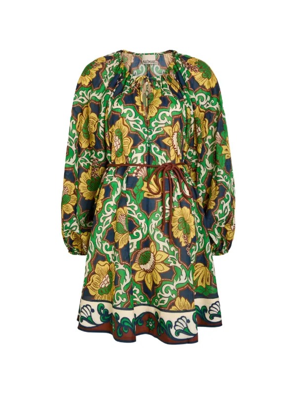 alemais green floral dress Alemais AlMais Astra Floral Linen Midi Dress In Green - 30% Off