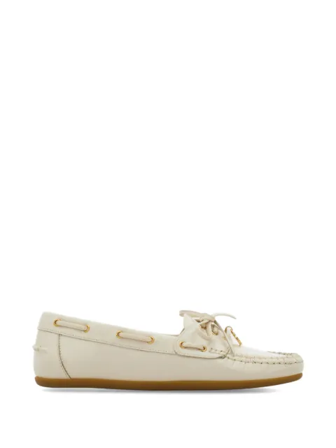 Ferragamo leather boat shoes
