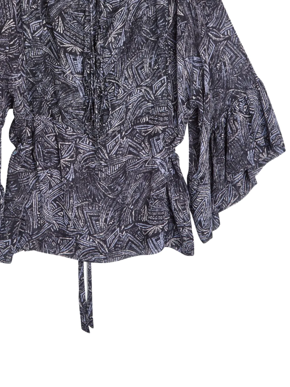 ISABEL MARANT Tekia grafische prints blouse Blauw