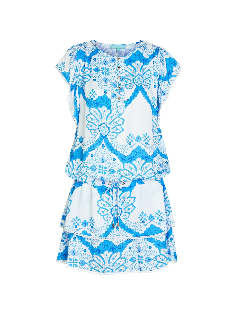 Melissa Odabash tiered floral print beach dress - Bianco