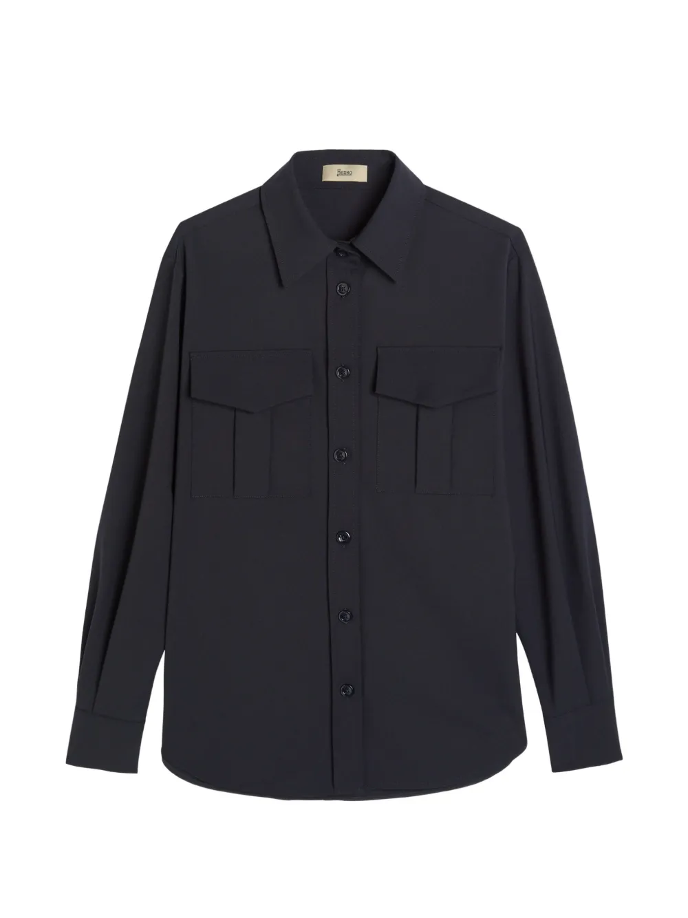 Herno flap-pocket buttoned shirt - Blu