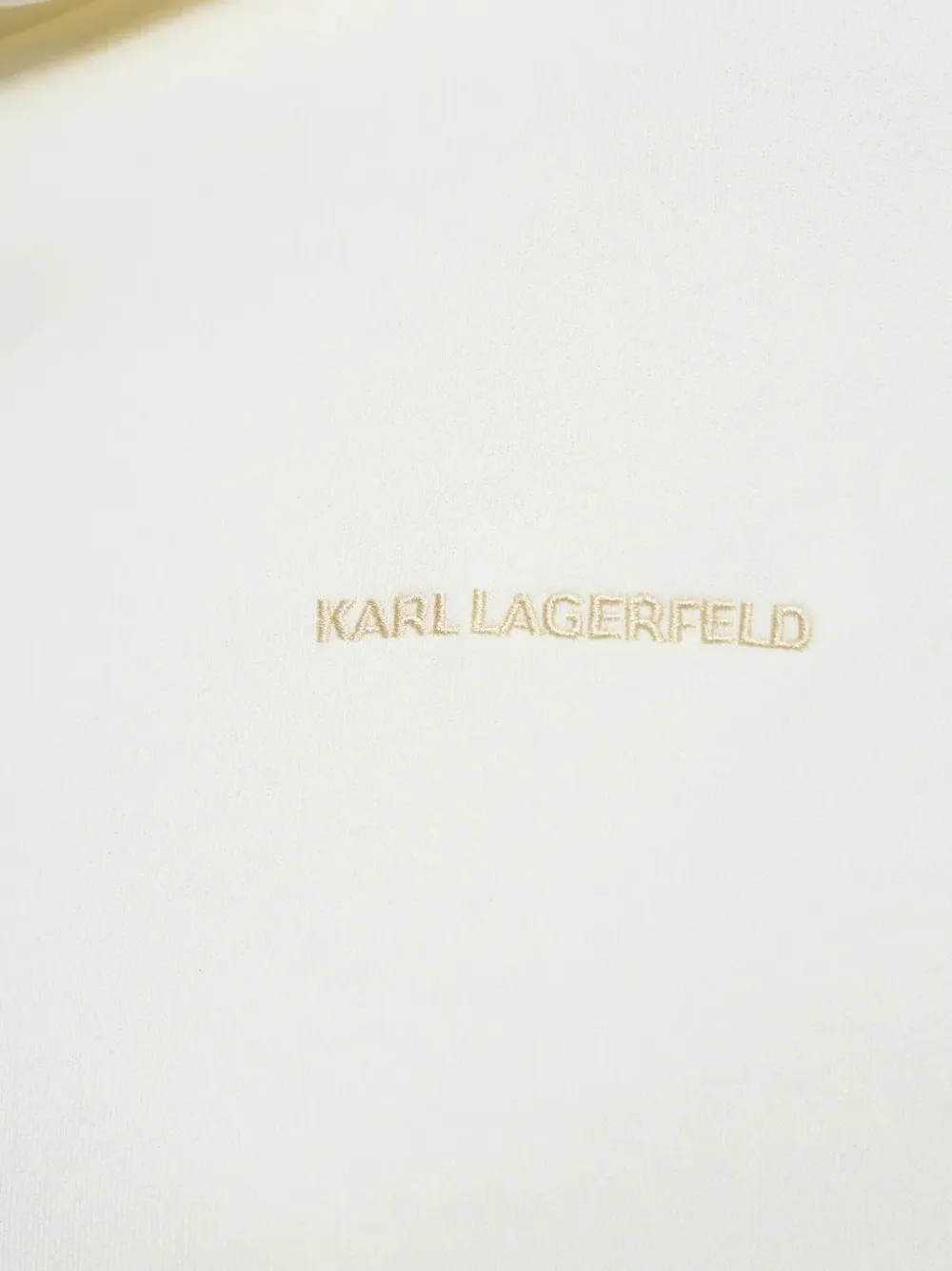 Karl Lagerfeld Hoodie met geborduurd logo Beige
