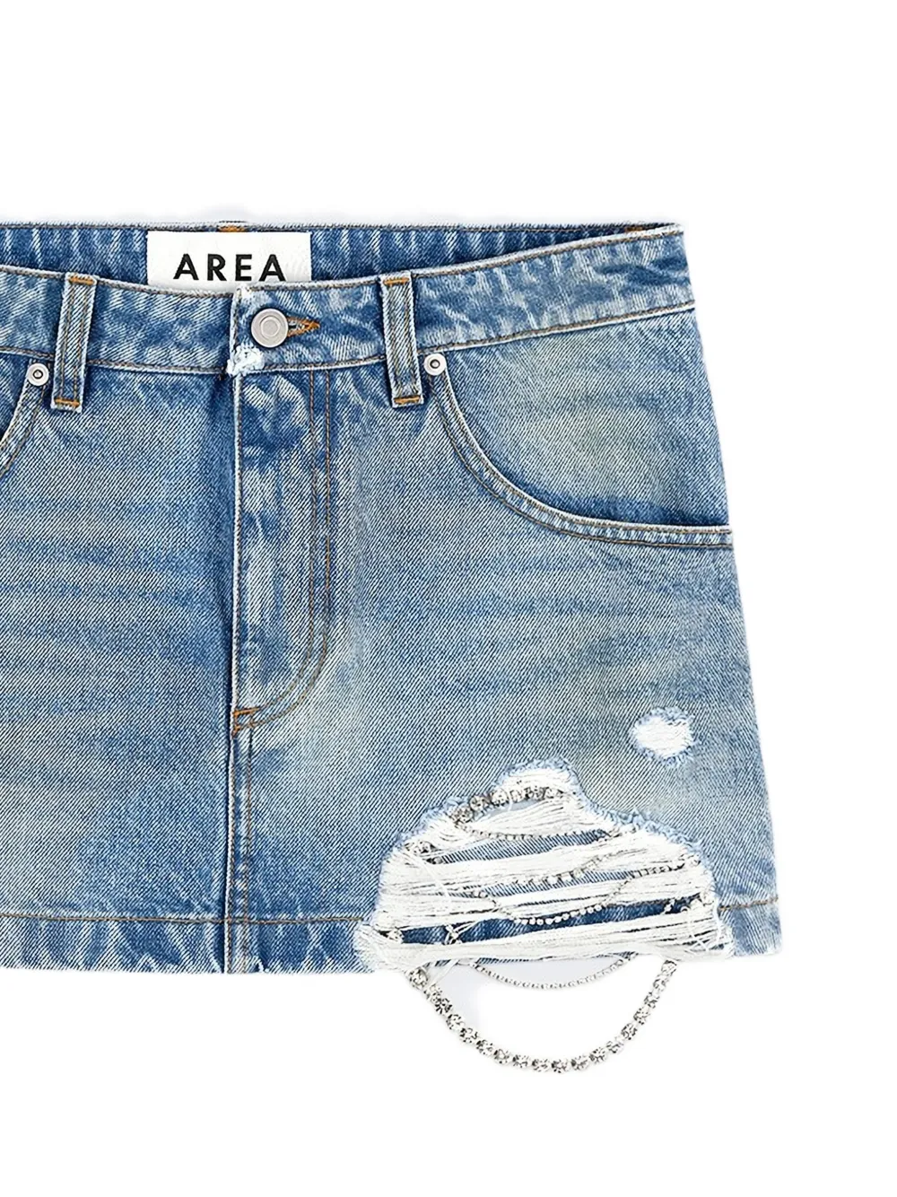 AREA Denim mini-rok Blauw