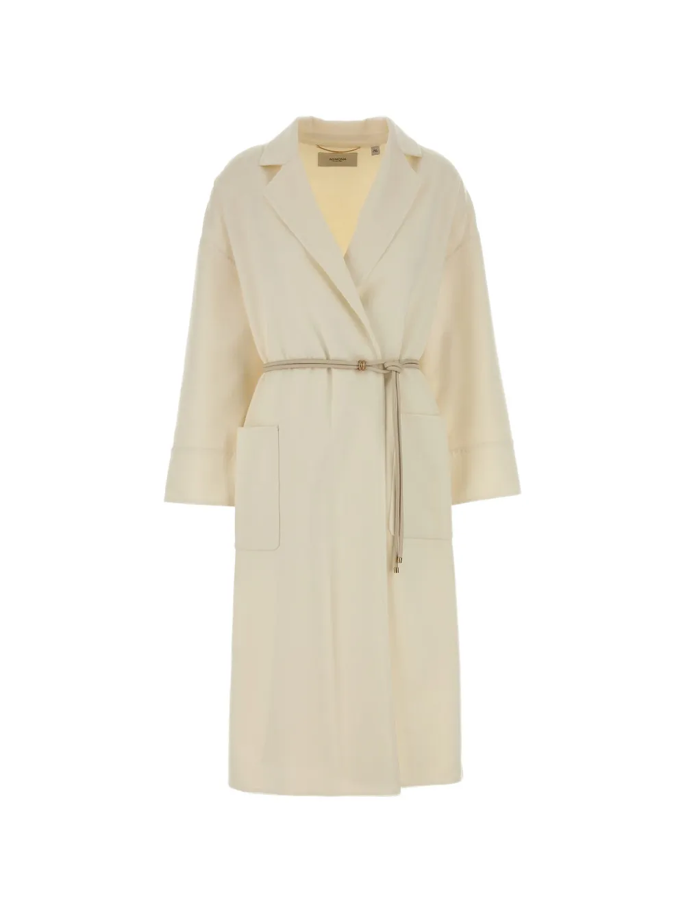 Agnona double-breasted belted coat - Toni neutri