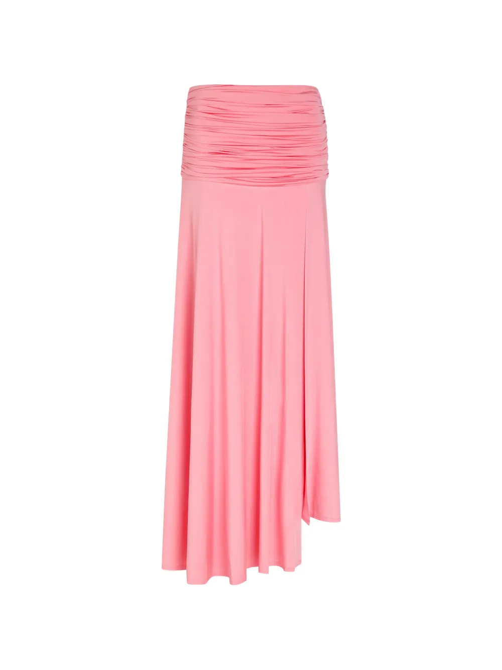 Self-Portrait asymmetric ruched skirt - Rosa
