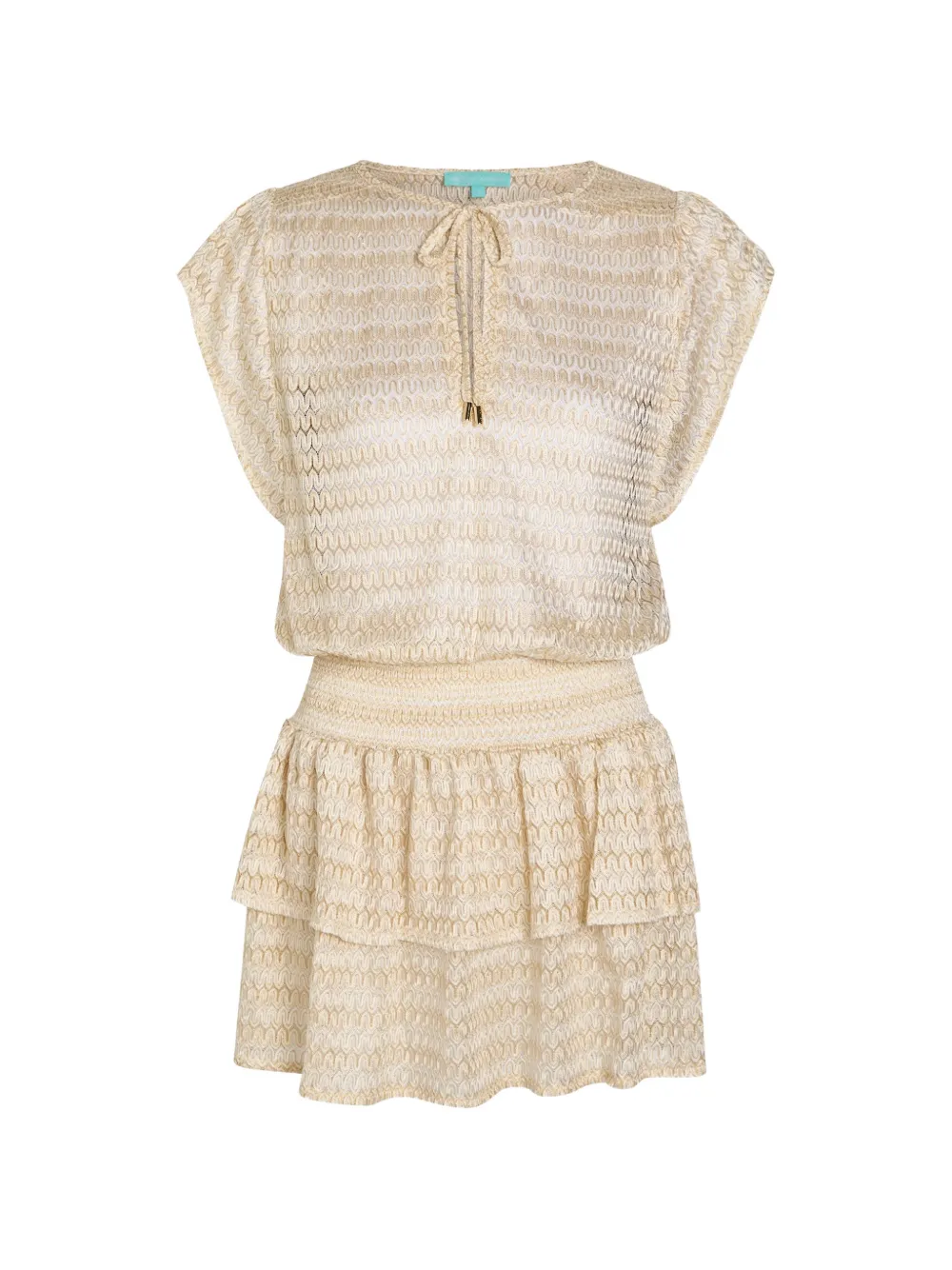 Melissa Odabash tiered ruffle dress - Nude